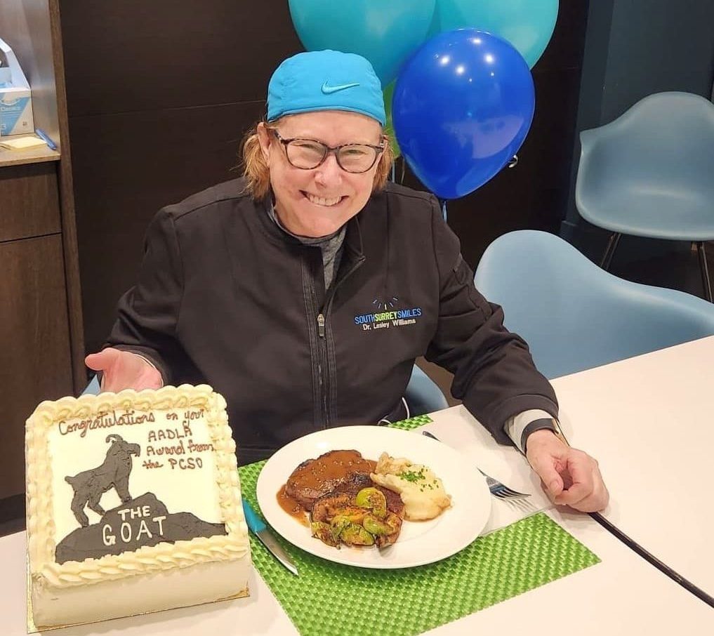 Dr. Williams with her celebratory cake